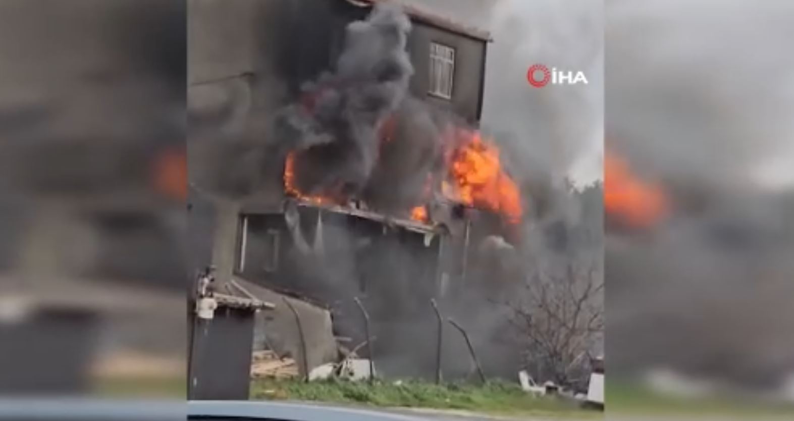 BÜYÜKÇEKMECE’DE 3 KATLI BİNADA YANGIN PANİĞİ 