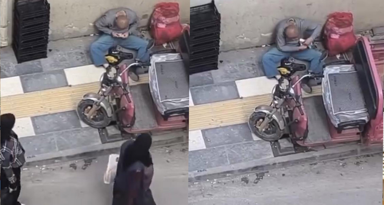 MARDİN’DE DİLENCİNİN PARA SAYDIĞI ANLAR KAMERADA