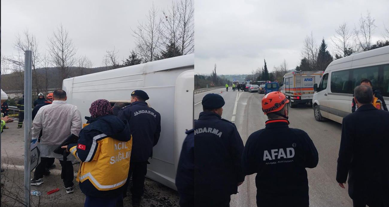 YALOVA’DA SERVİS MİDİBÜSÜ KAZA YAPTI: 1 ÖLÜ, 20 YARALI 