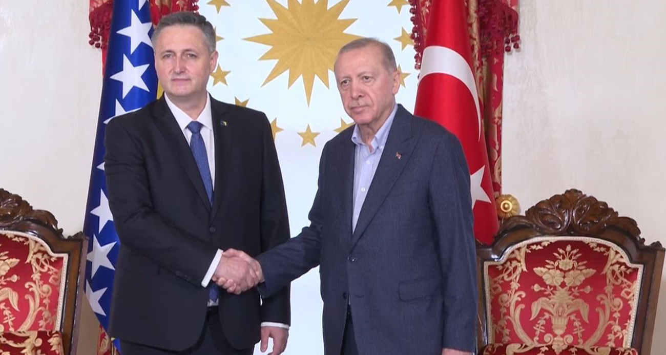 CUMHURBAŞKANI ERDOĞAN, BOSNA HERSEK DEVLET BAŞKANLIĞI KONSEYİ BAŞKANI BECİROVİC İLE BİR ARAYA GELDİ