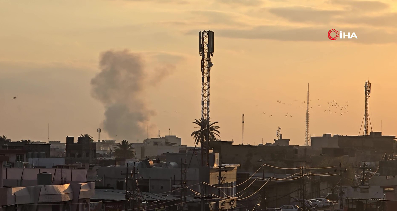 KERKÜK HAVALİMANI'NDA HAŞDİ ŞABİ'YE AİT MERKEZE HAVA SALDIRISI: 2 YARALI