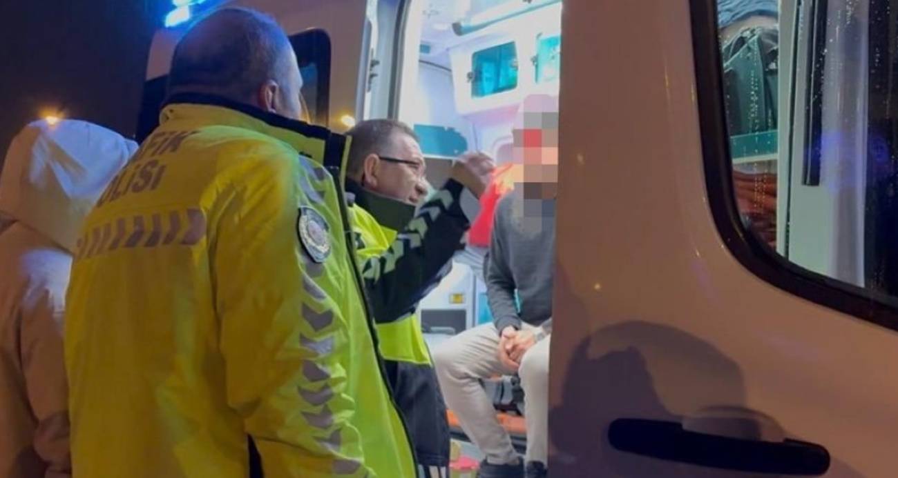 KAZA YAPAN EHLİYETSİZ VE ALKOLLÜ SÜRÜCÜYÜ, POLİS TEDAVİYE İKNA ETTİ