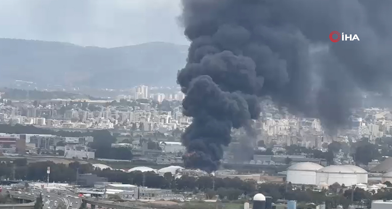 İSRAİL’DE BAZAN PETROL RAFİNERİSİ VURULDU