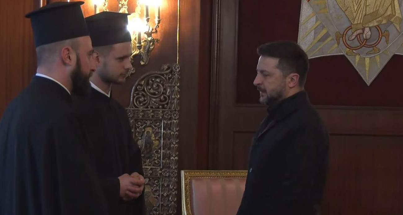 UKRAYNA DEVLET BAŞKANI ZELENSKİY’DEN RUM PATRİKHANESİ’NE ZİYARET