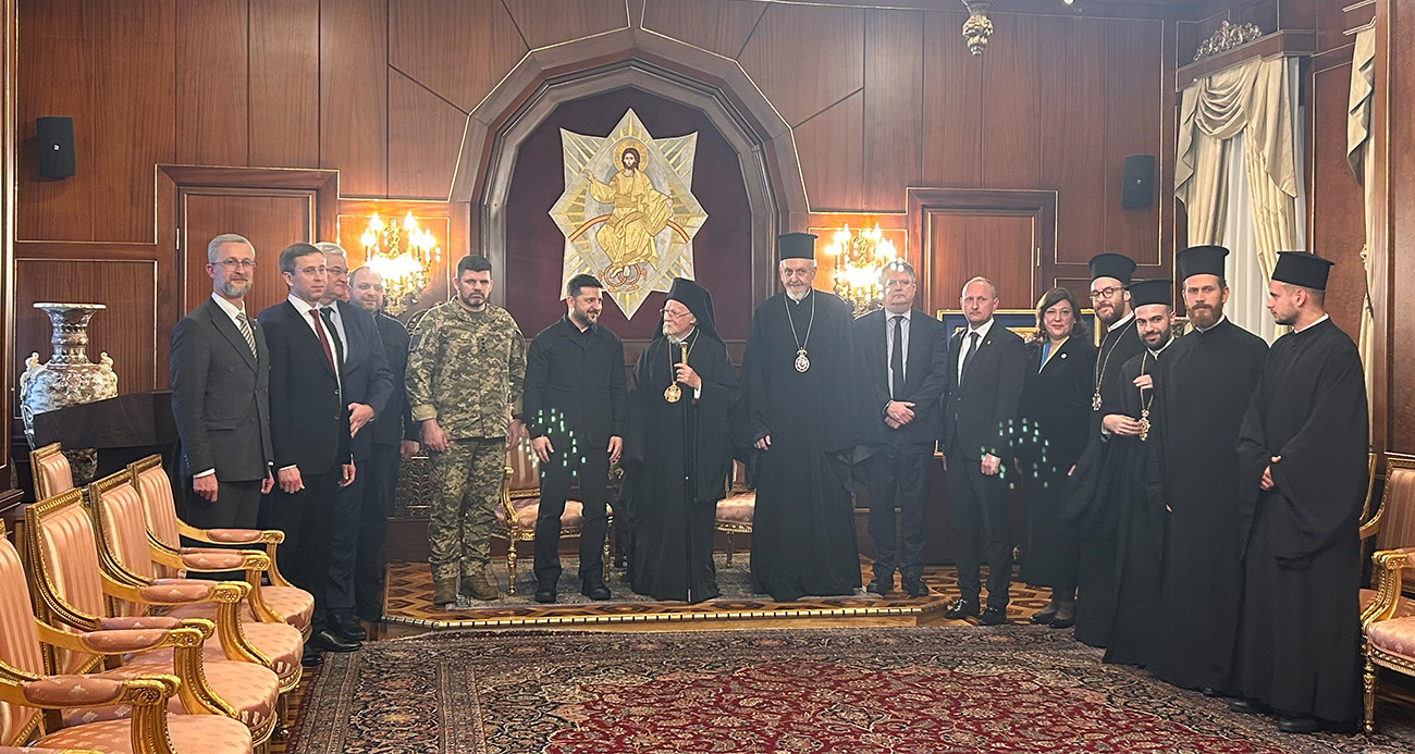 UKRAYNA DEVLET BAŞKANI ZELENSKİY, FENER RUM PATRİĞİ BARTHOLOMEOS İLE GÖRÜŞTÜ