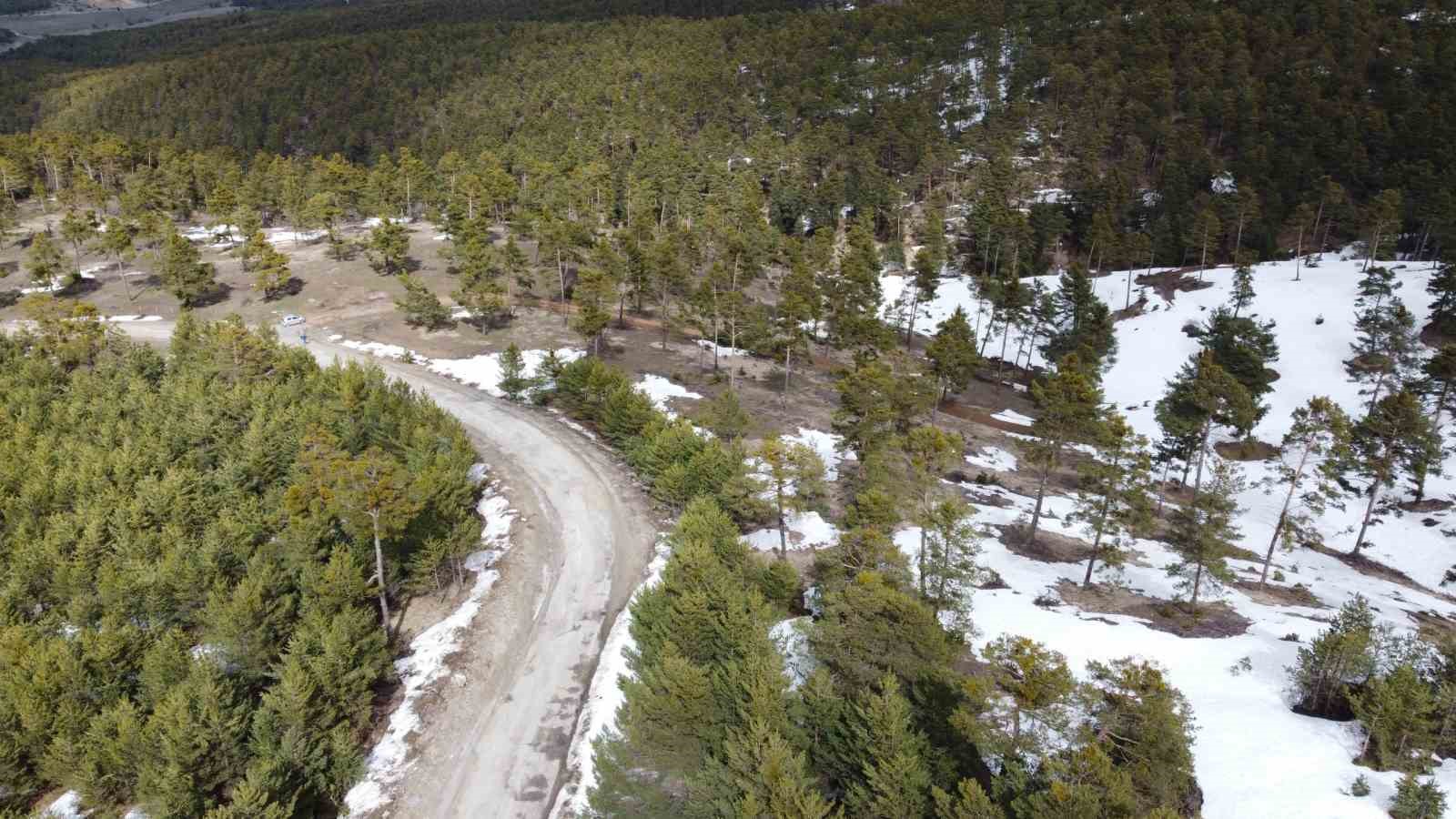 YOZGAT’IN YÜKSEKLERİNDE KIŞ VE BAHAR BİR ARADA YAŞANIYOR