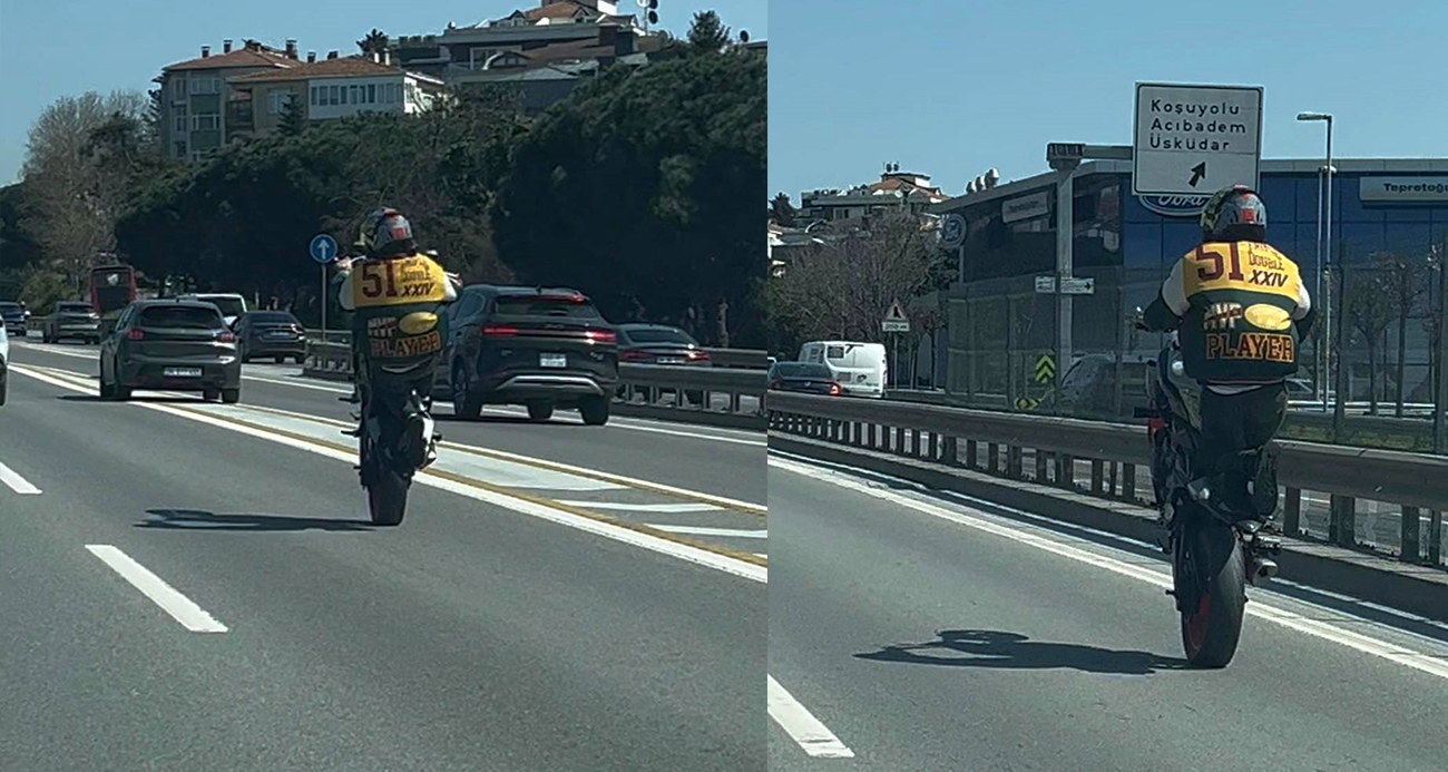 KADIKÖY’DE PLAKASIZ MOTOSİKLETİN TEHLİKELİ YOLCULUĞU KAMERADA 