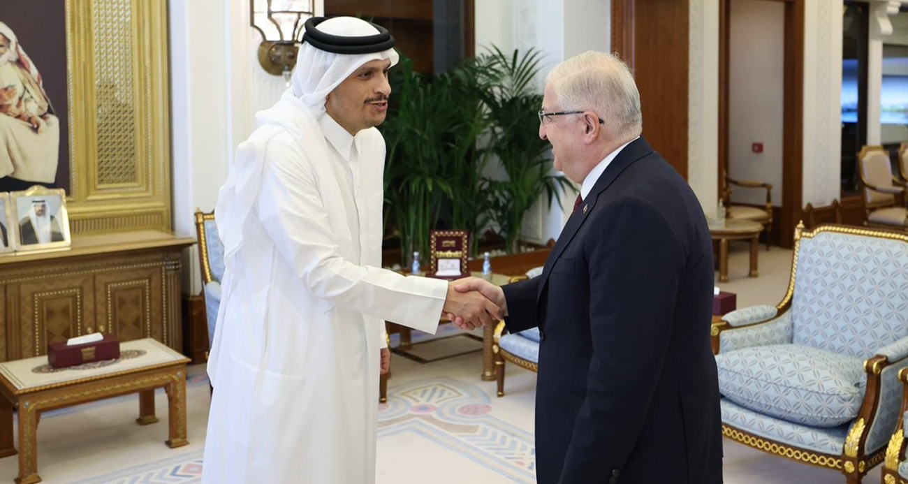 BAKAN GÜLER, KATAR DIŞİŞLERİ BAKANI AL THANİ İLE GÖRÜŞTÜ