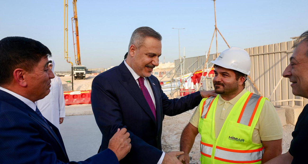 DIŞİŞLERİ BAKANI FİDAN, KATAR TÜRK OKULU'NUN İNŞAATINI ZİYARET ETTİ 