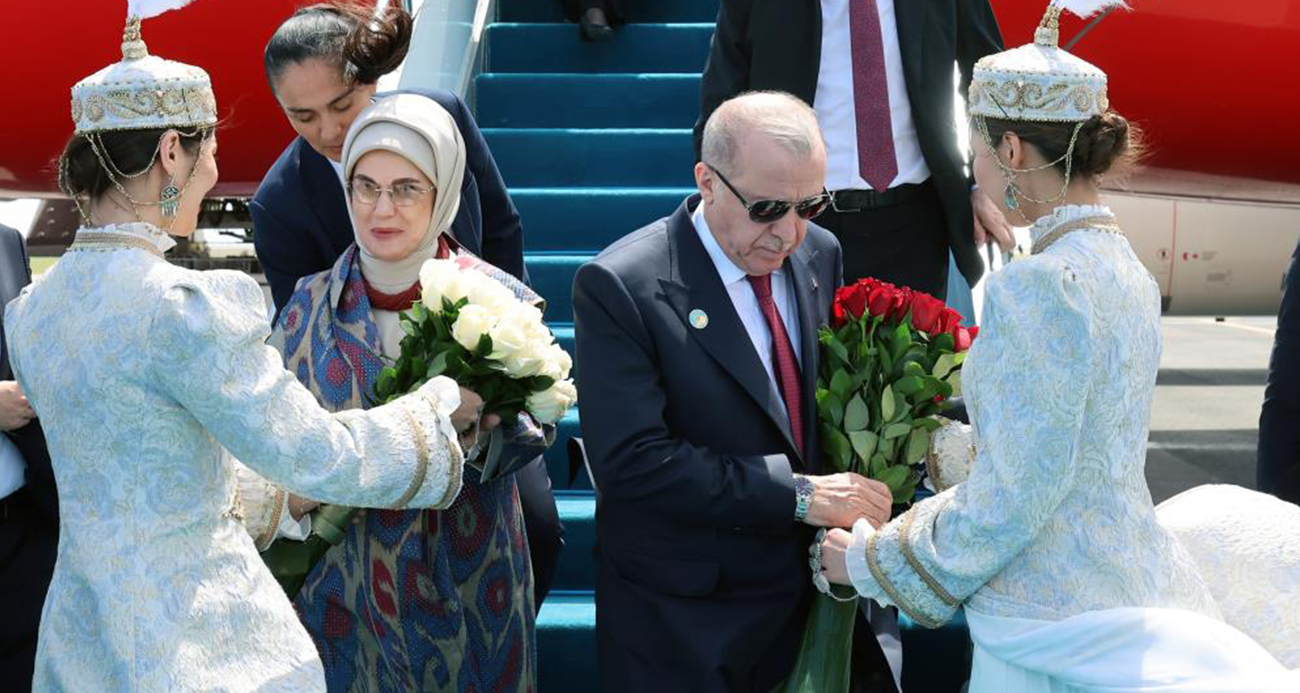 CUMHURBAŞKANI ERDOĞAN TDT ZİRVESİ İÇİN TÜRKİSTAN’DA 
