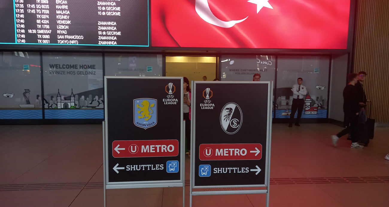 İSTANBUL HAVALİMANI’NDA AVRUPA LİGİ FİNALİ HEYECANI YAŞANIYOR 