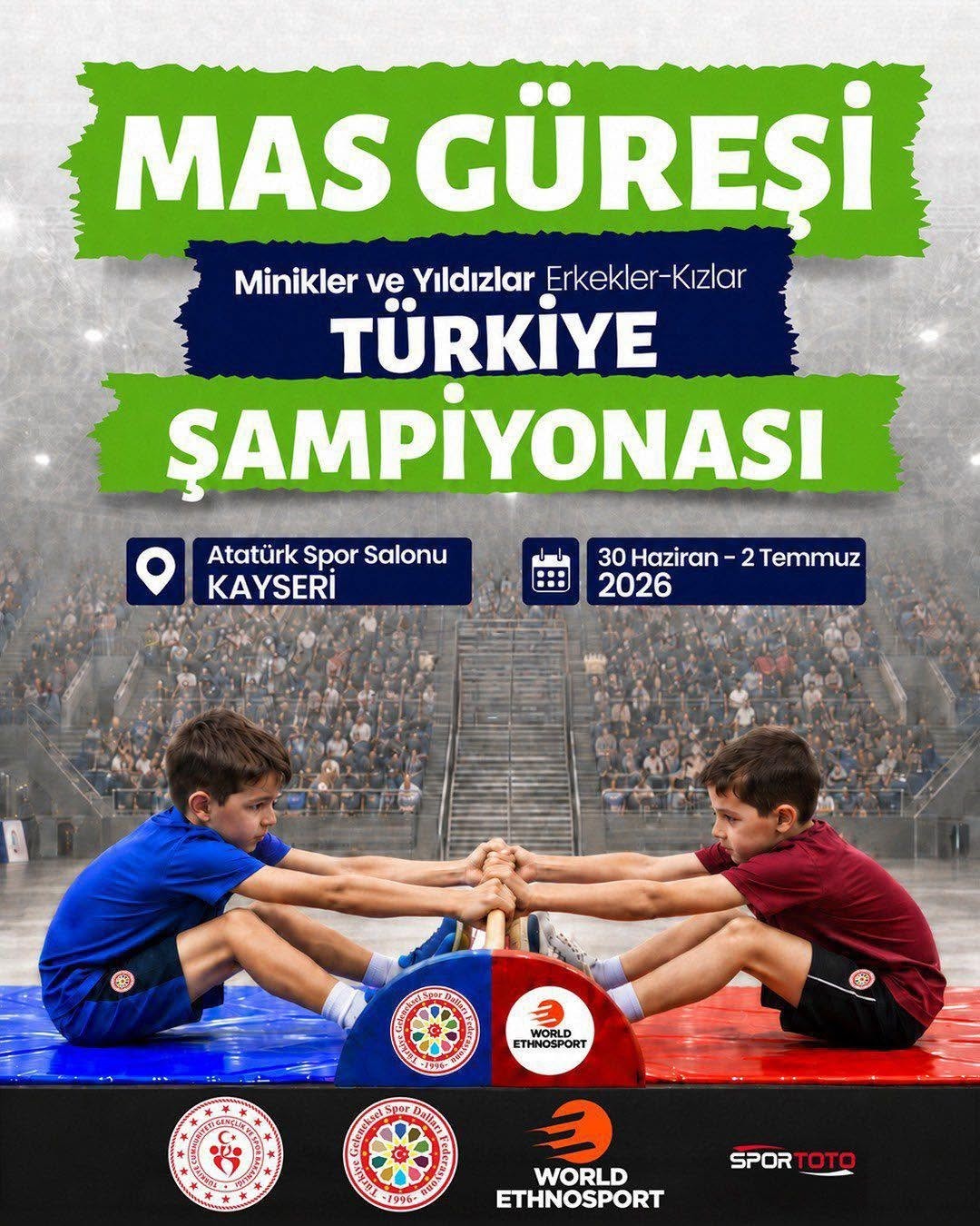 KAYSERİ, MAS GÜREŞİ TÜRKİYE ŞAMPİYONASI’NA EV SAHİPLİĞİ YAPACAK
