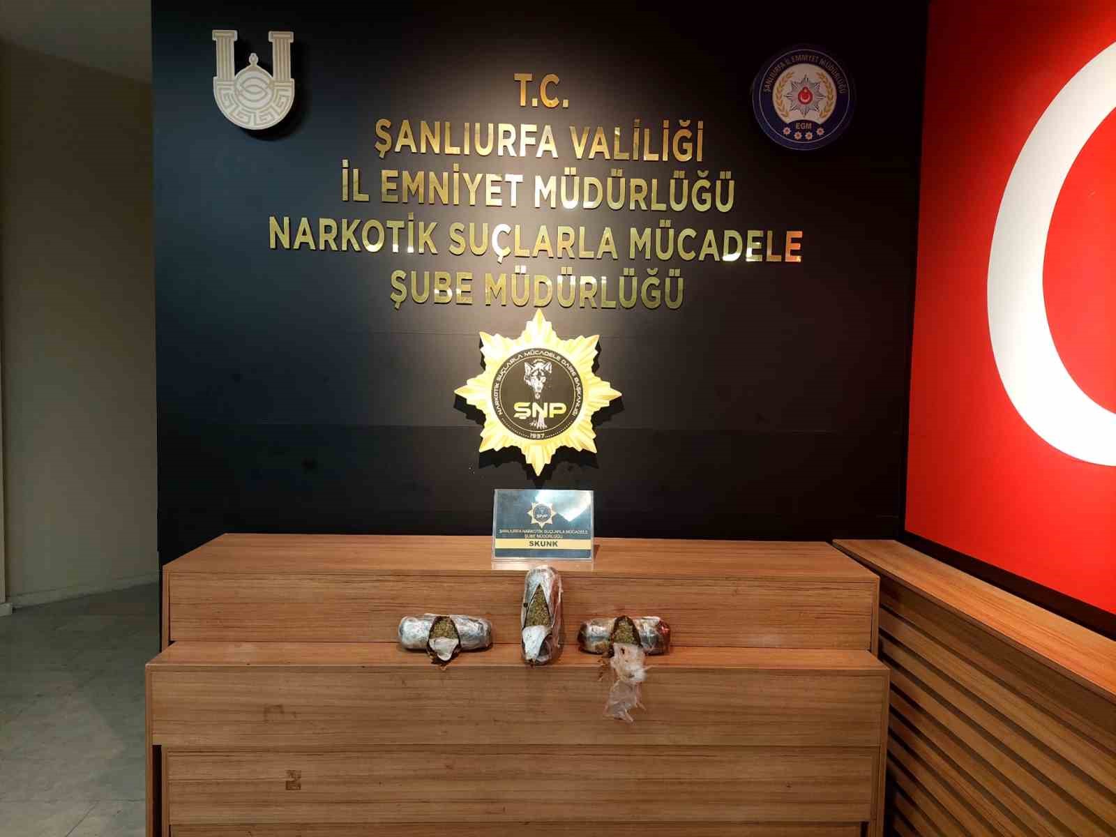 ŞANLIURFA’DA UYUŞTURUCU OPERASYONU: 1 TUTUKLAMA