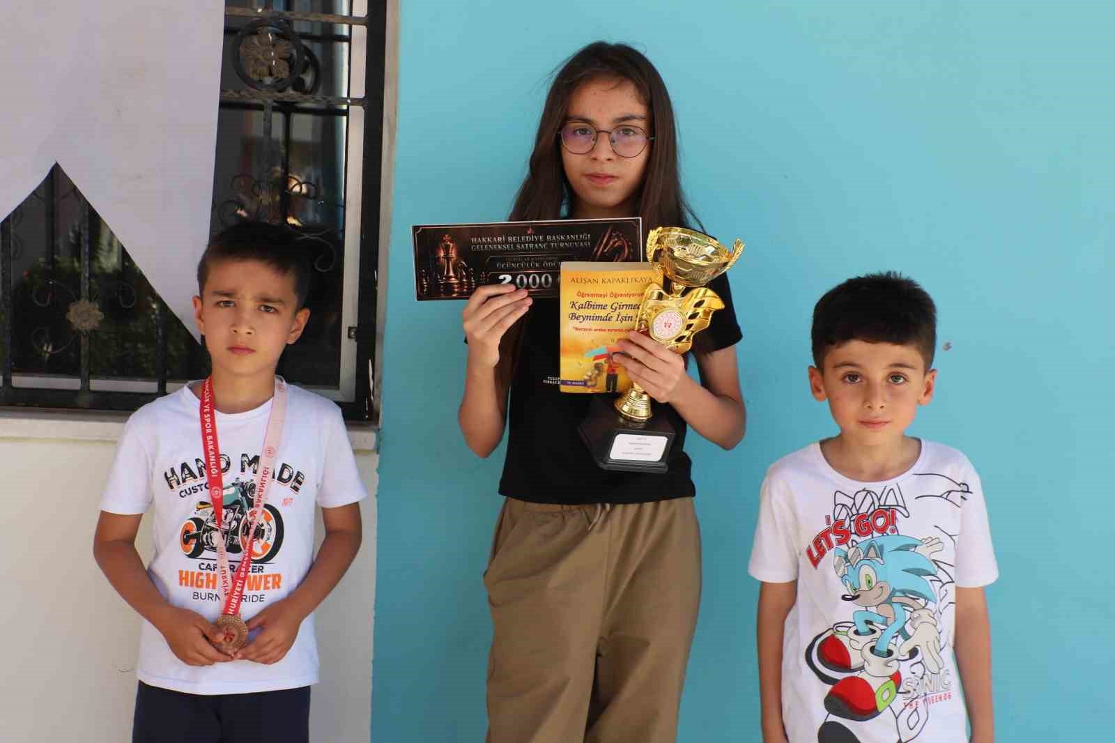 HAKKÂRİ’DE 120 SPORCUNUN KATILDIĞI SATRANÇ TURNUVASI SONA ERDİ
