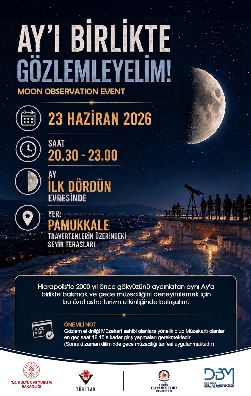 DENİZLİ BİLİM MERKEZİNDEN GÖKYÜZÜ TUTKUNLARINA ÖZEL ETKİNLİK