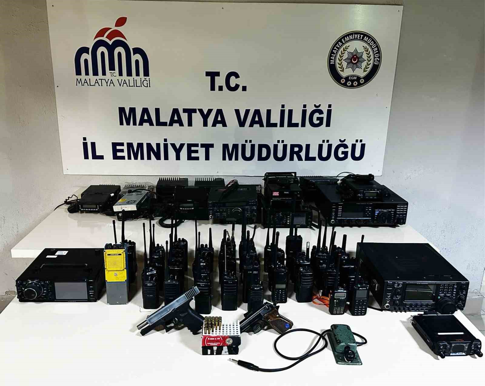 MALATYA’DA EMNİYET FREKANSLARINI DİNLEYEN 6 ŞÜPHELİYE OPERASYON