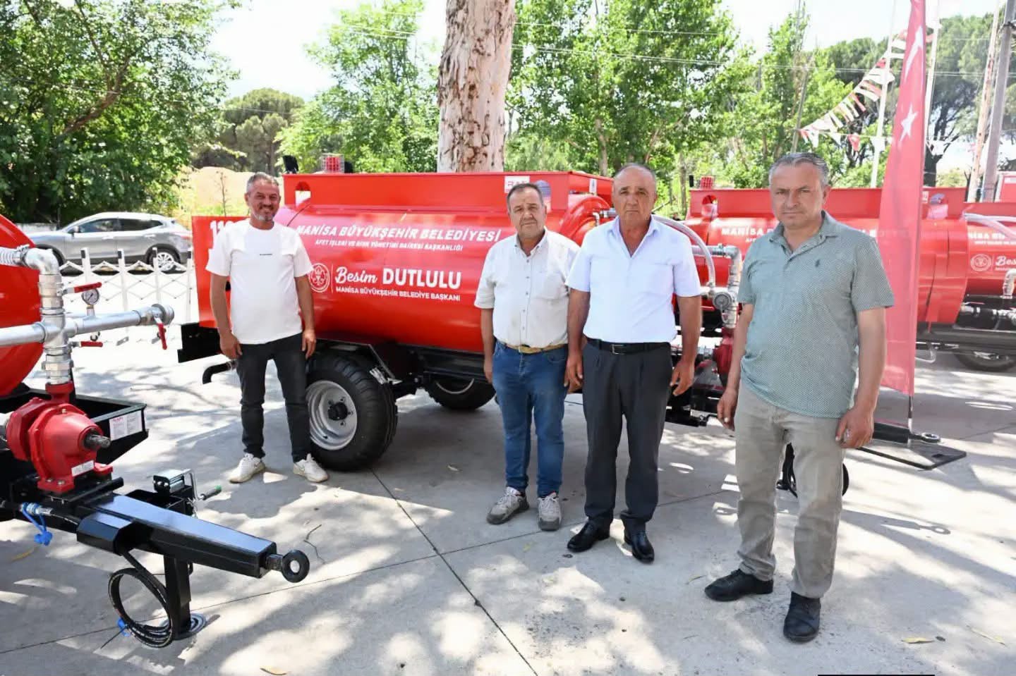 SARIGÖL’DE ÜÇ MAHALLEYE YANGIN TANKERİ DESTEĞİ