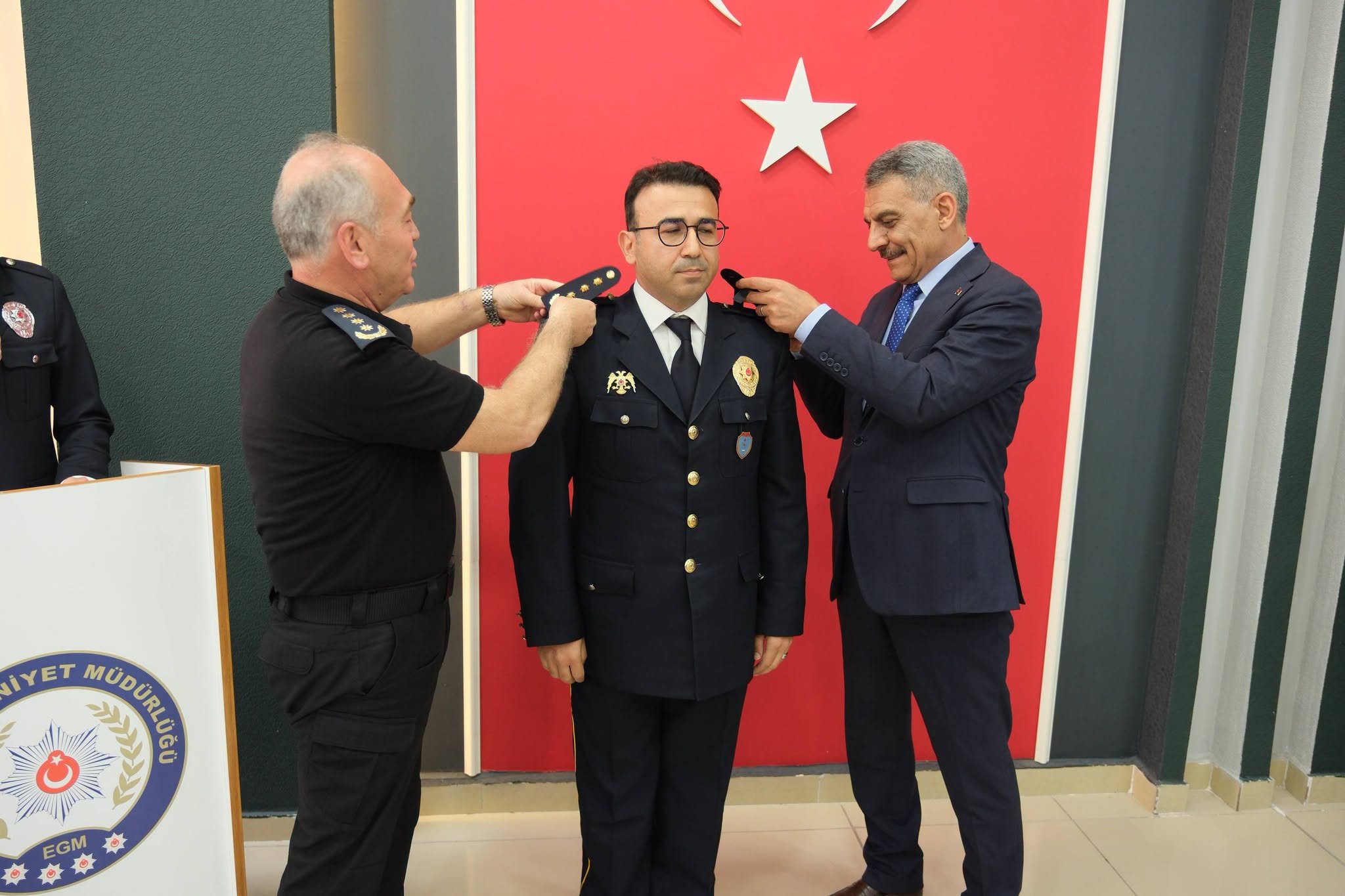 YOZGAT EMNİYET MÜDÜRLÜĞÜNDE RÜTBE TÖRENİ