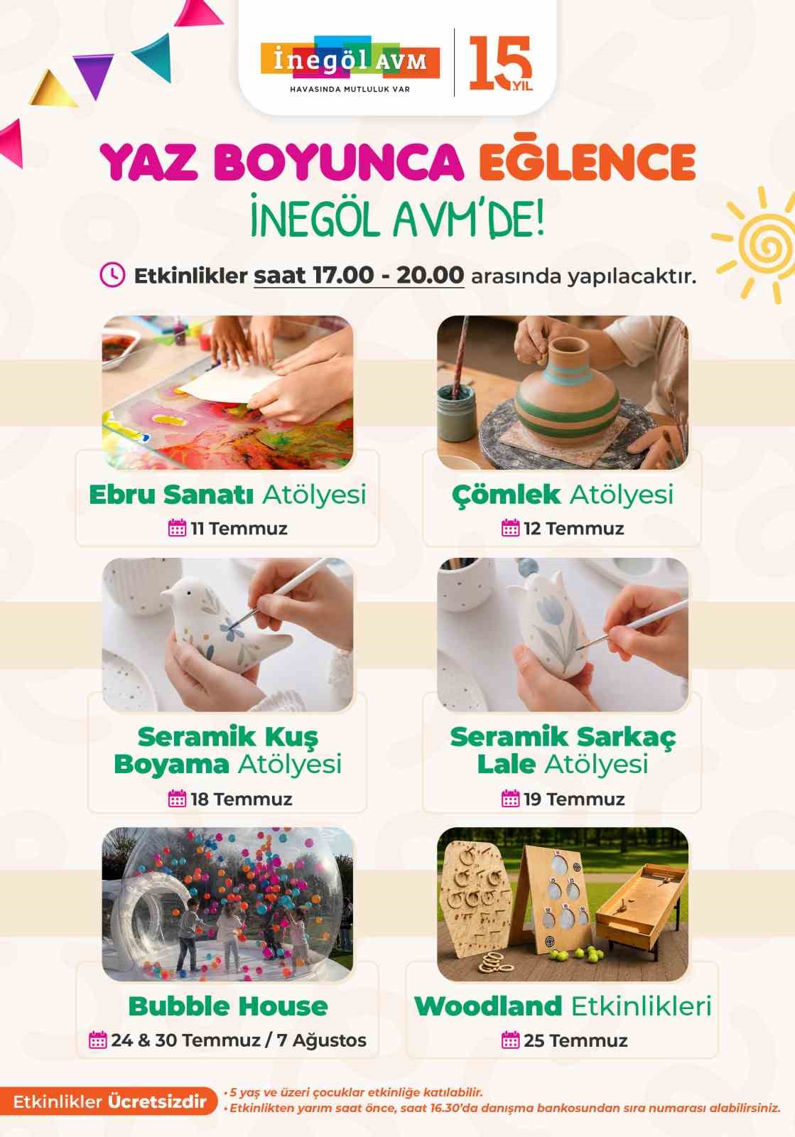 İNEGÖL AVM TEMMUZ AYI ETKİNLİK PROGRAMINI DUYURDU