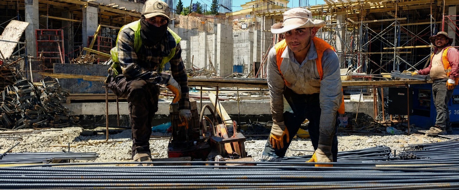 DEPREM KENTİNİ KAVURUCU SICAKLARA RAĞMEN YENİDEN İNŞA EDİYORLAR
