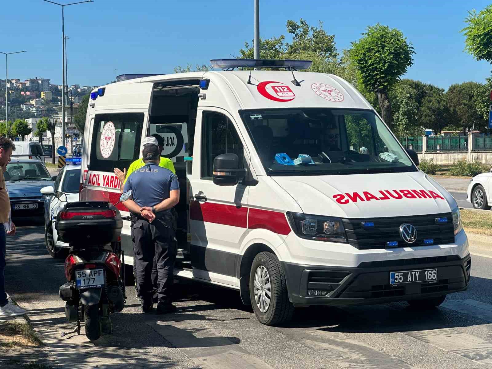 SAMSUN’DA MOTOSİKLET KAZASI: 1 YARALI
