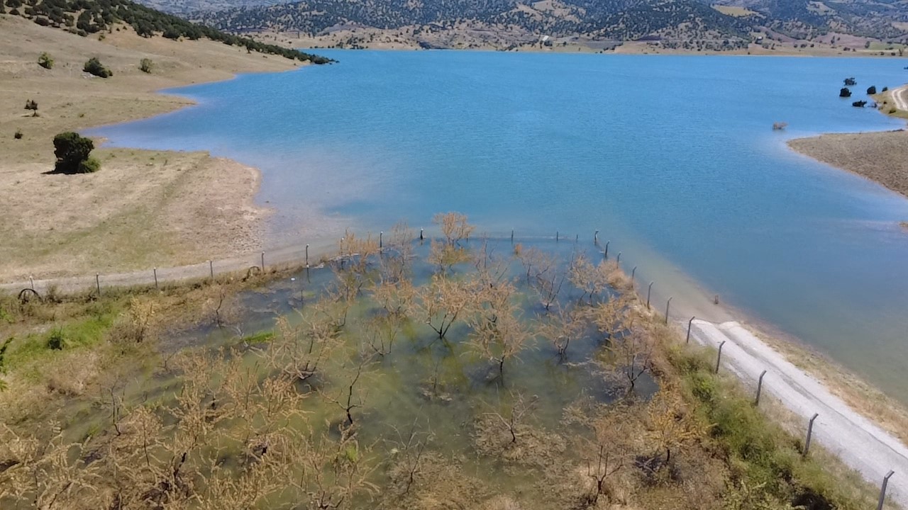 YOZGAT’TA BADEM AĞAÇLARI SULAR ALTINDA KALDI