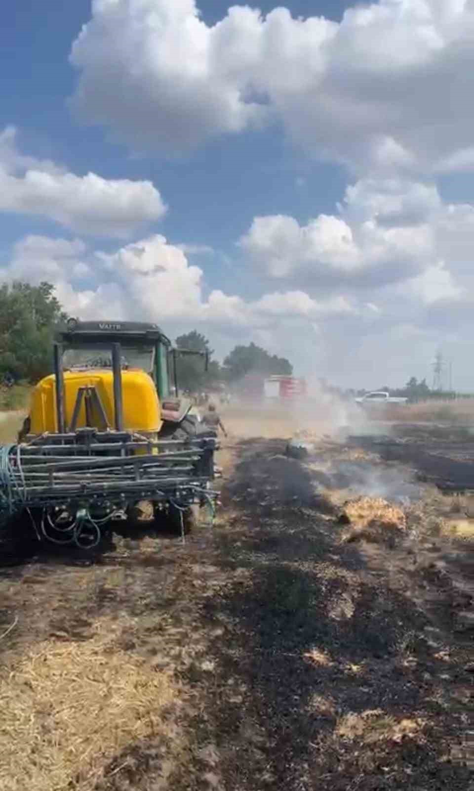 EZİNE’DE TARIM ARAZİSİNDE ÇIKAN YANGIN KONTROL ALTINA ALINDI