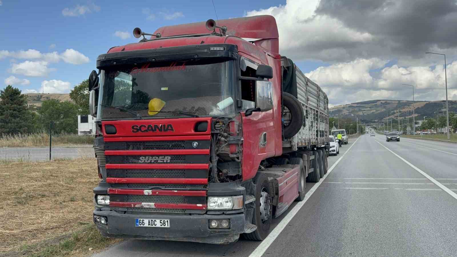 TIRIN ÇARPTIĞI DOLMUŞUN SÜRÜCÜSÜ YARALANDI