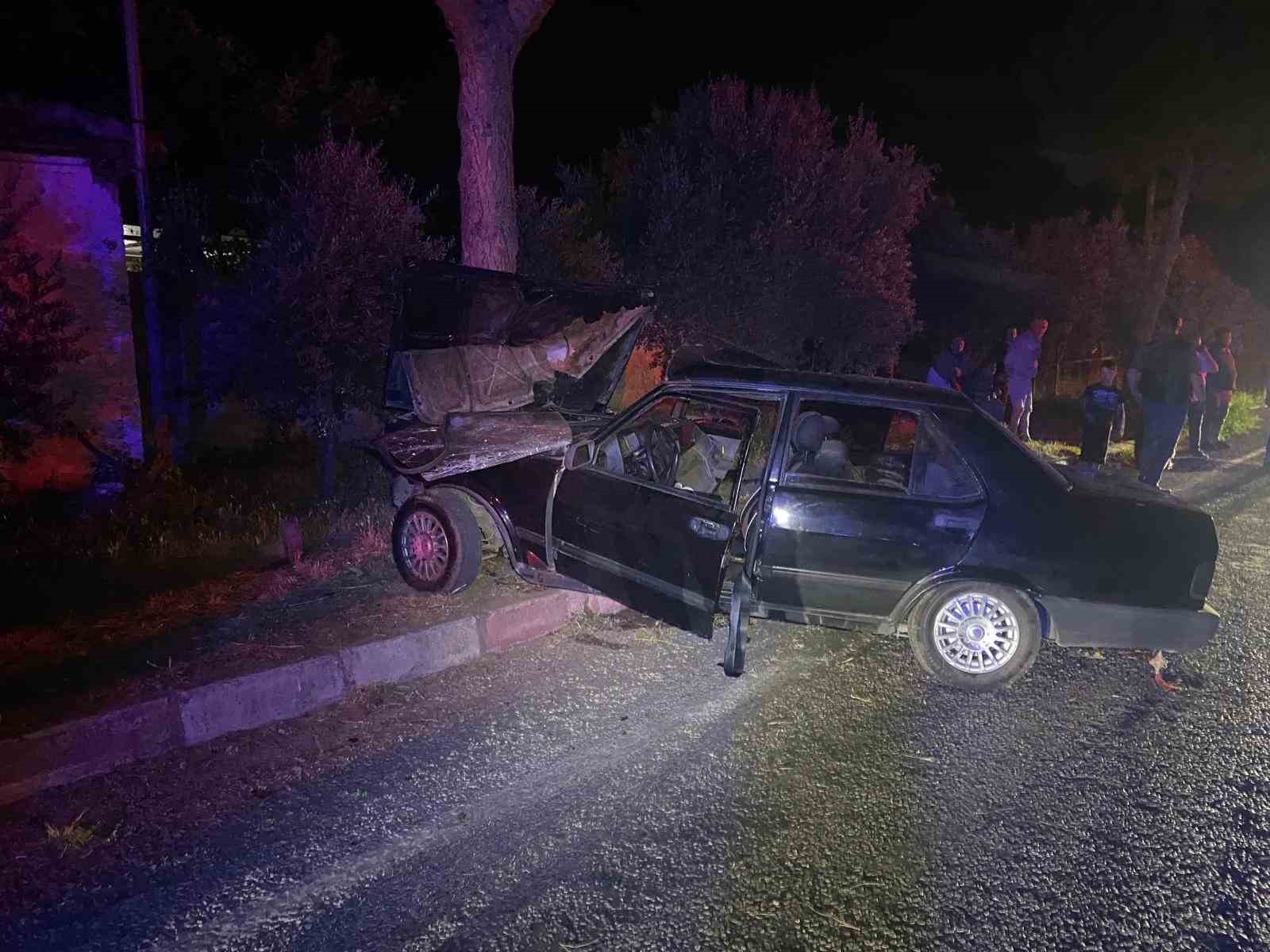 KÖPEĞE ÇARPMAMAK İÇİN AĞACA ÇARPAN SÜRÜCÜ HAYATINI KAYBETTTİ