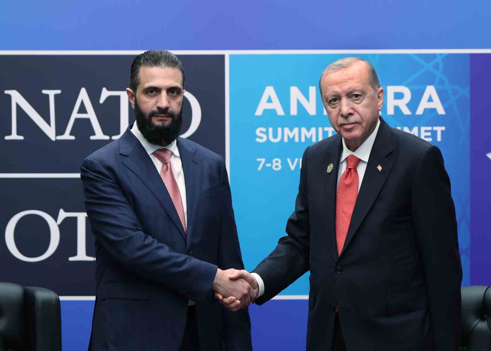 CUMHURBAŞKANI ERDOĞAN, SURİYELİ MEVKİDAŞI İLE CUMHURBAŞKANLIĞI KÜLLİYESİNDE GÖRÜŞTÜ