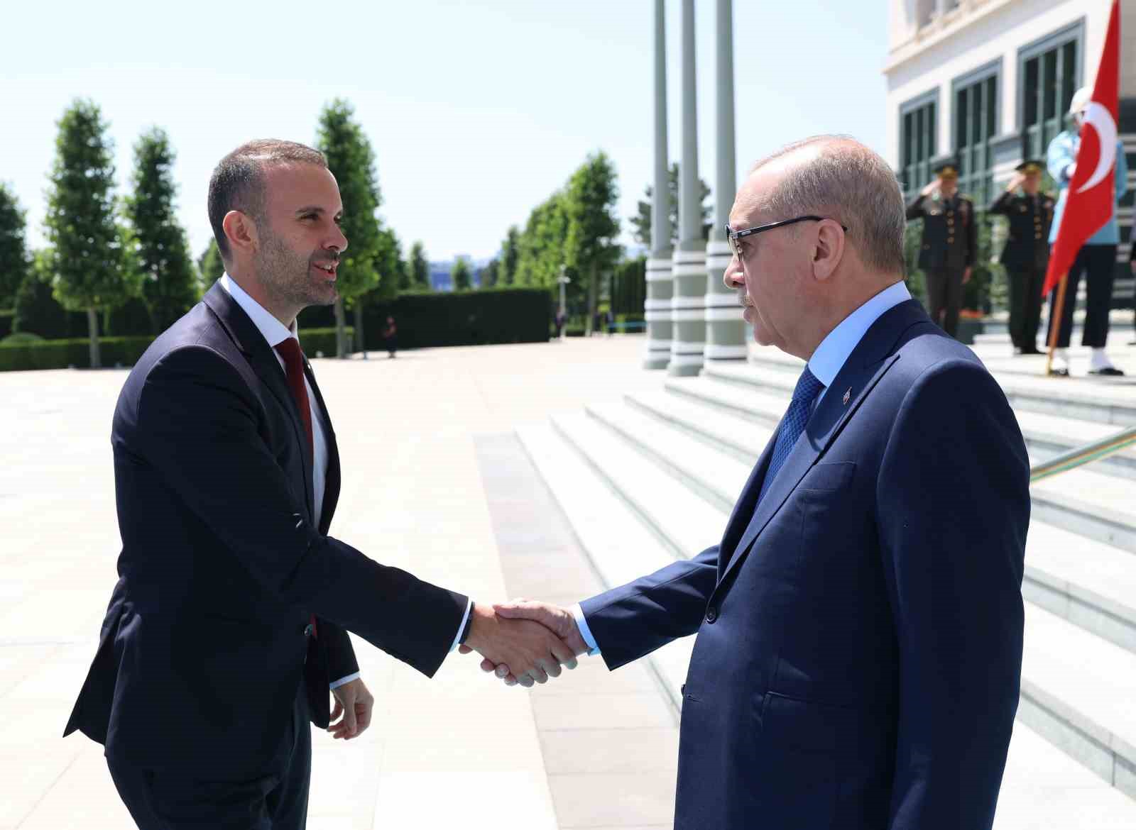 CUMHURBAŞKANI ERDOĞAN, KARADAĞ BAŞBAKANI MİLOJKO SPAJİC’İ KABUL ETTİ