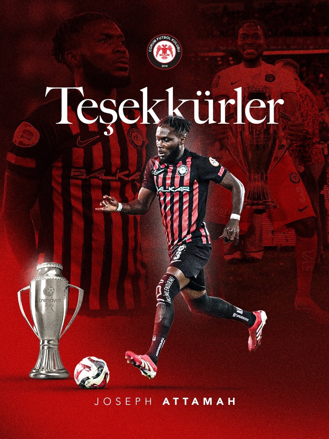 ÇORUM FK, EMEKA EZE VE JOSEPH ATTAMAH İLE YOLLARINI AYIRDI