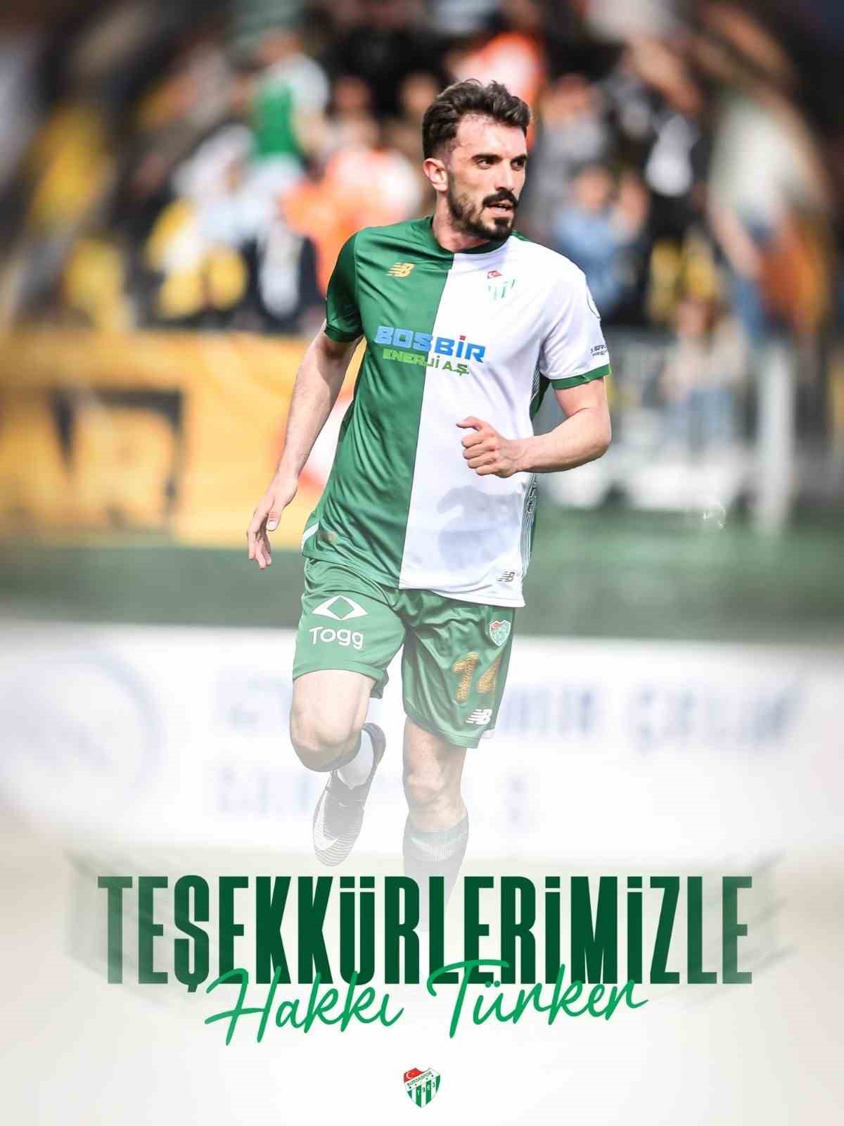 BURSASPOR, HAKKI TÜRKER İLE YOLARINI AYIRDI