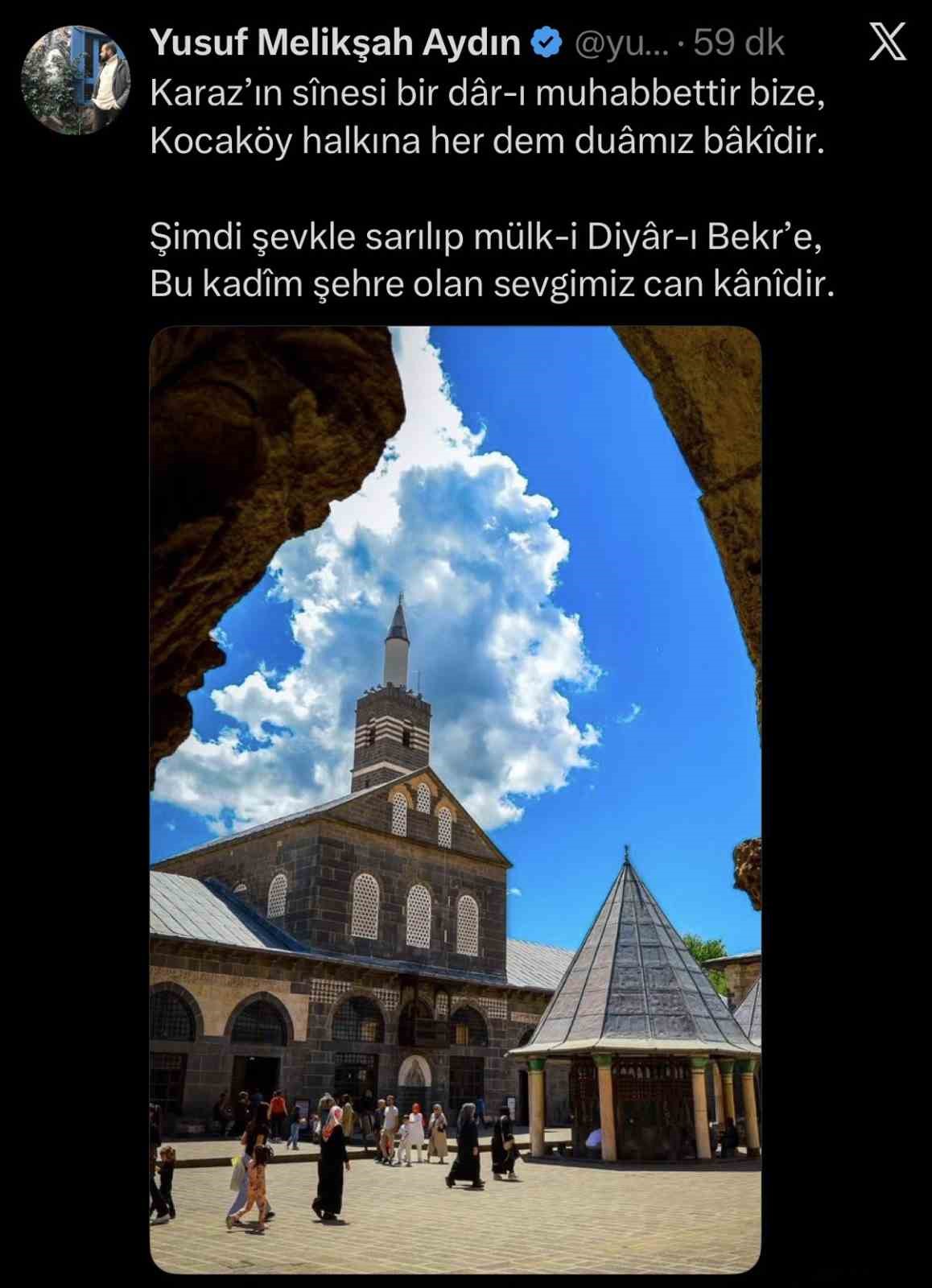VALİ YARDIMCISI AYDIN, DİYARBAKIR’A HİZMETİNİ KENDİNE HAS SATIRLARLA DUYURDU
