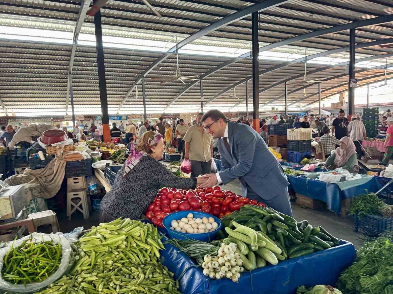 KAYMAKAM SÖZEN PAZARCI ESNAFI VE VATANDAŞLARLA BULUŞTU