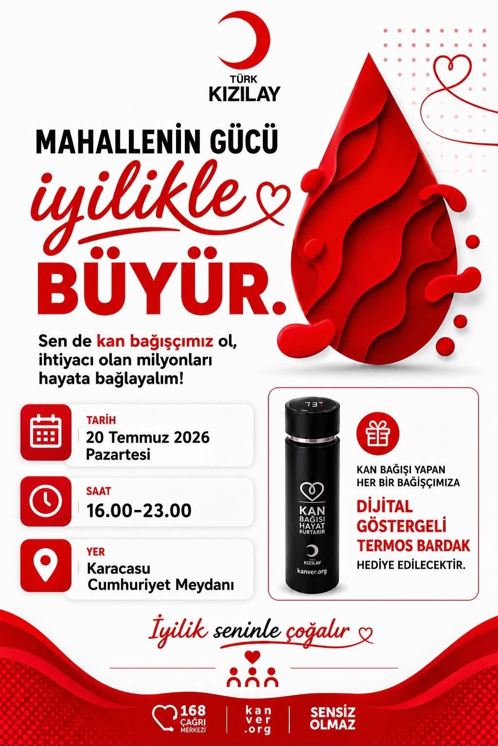 KARACASU’DA KAN BAĞIŞI ETKİNLİĞİ DÜZENLENECEK