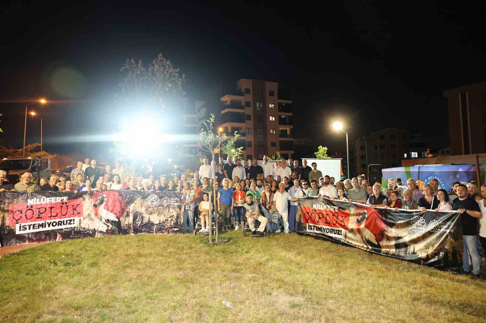 NİLÜFER’DE KATI ATIK VE GERİ KAZANIM TESİSİNE KARŞI EYLEM