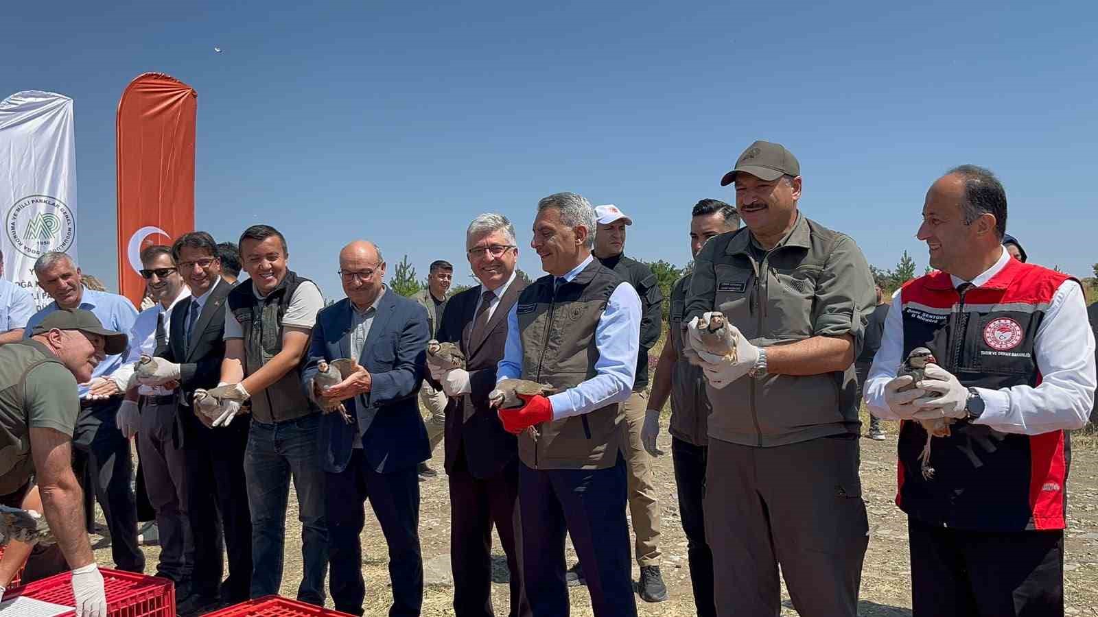 ÇAMLIK MİLLİ PARKI’NDA BİN KEKLİK DOĞAYA KANAT ÇIRPTI