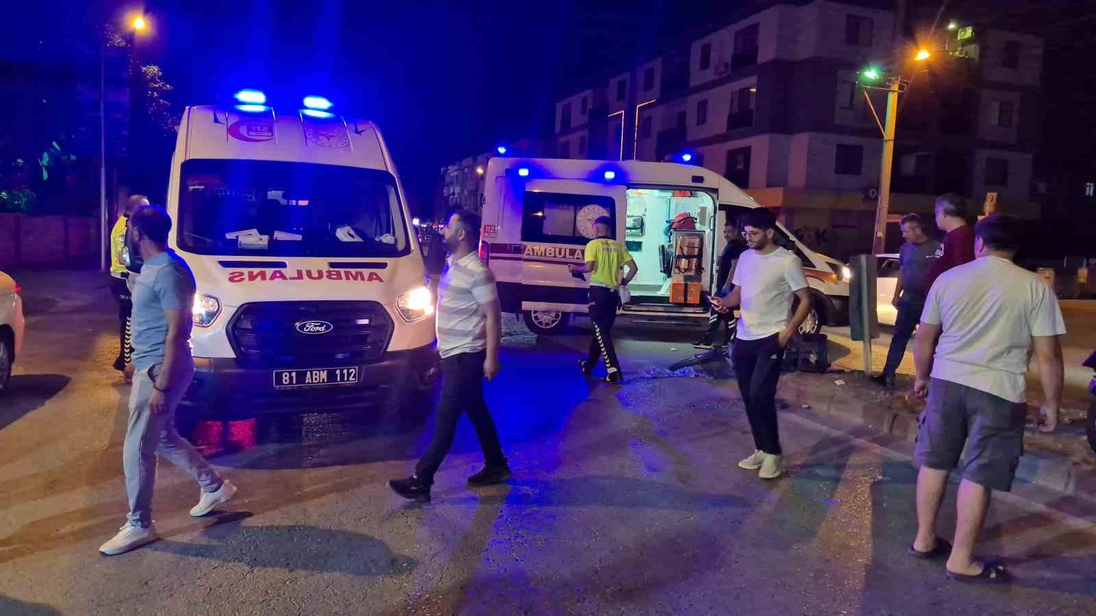 BİSİKLET İLE MOTOSİKLET ÇARPIŞTI: 2 KİŞİ YARALANDI