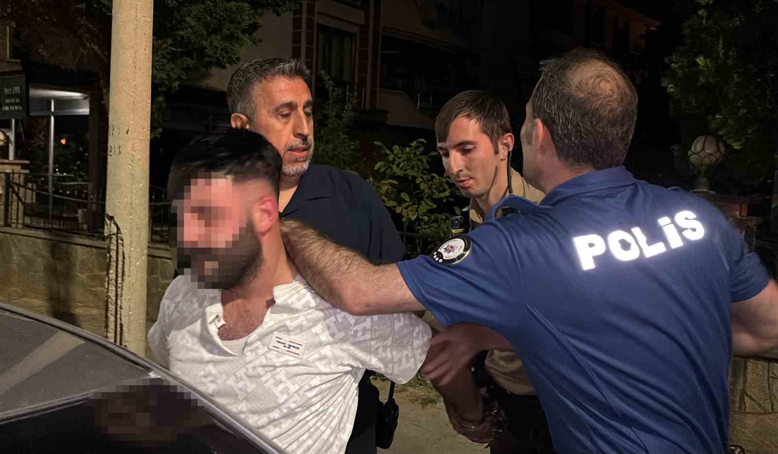 POLİSE DİRENİP KAÇTI, OTOPARK GİRİŞİNDE BÖYLE YAKALANDI