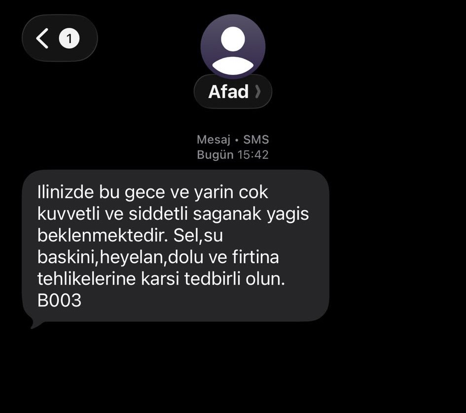 AFAD’DAN VATANDAŞA BEKLENEN YAĞIŞA KARŞI ’TEDBİRLİ OLUN’ MESAJI