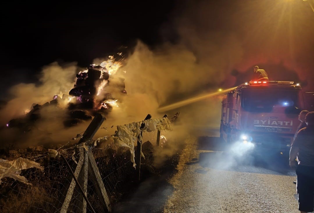 KARAPINAR’DA 10 TON SAMAN BALYASI YANDI