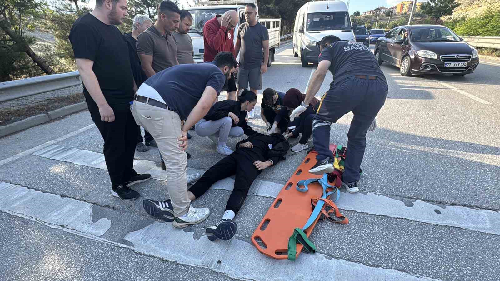 KARABÜK’TE DEVRİLEN MOTOSİKLETİN SÜRÜCÜSÜ YARALANDI