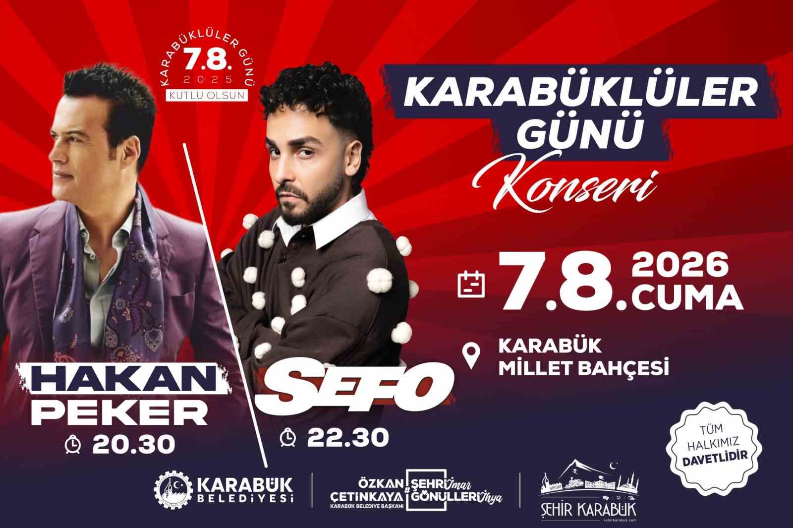 KARABÜKLÜLER GÜNÜ’NDE HAKAN PEKER VE SEFO SAHNE ALACAK
