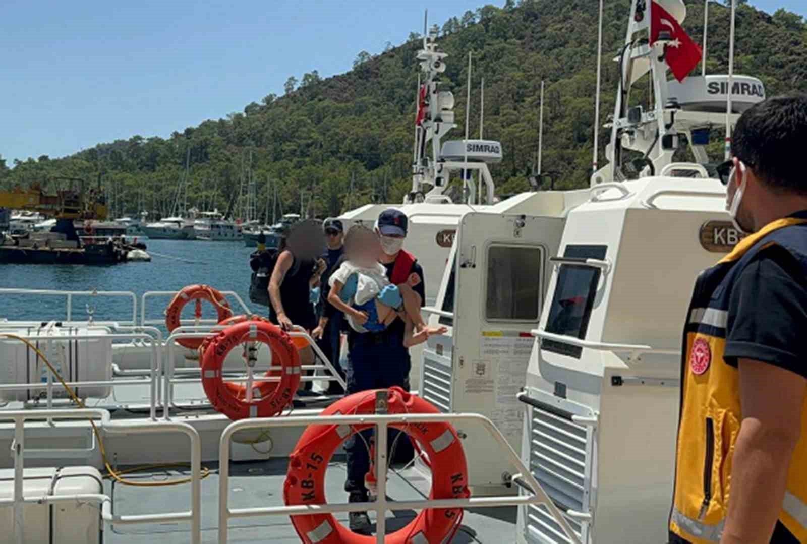 GEZİ TEKNESİNDE RAHATSIZLANAN ÇOCUK İÇİN TIBBİ TAHLİYE GERÇEKLEŞTİRİLDİ