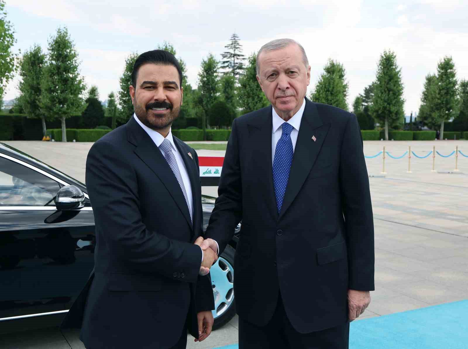 CUMHURBAŞKANI ERDOĞAN, IRAK BAŞBAKANI ZEYDİ’Yİ TÖRENLE KARŞILADI