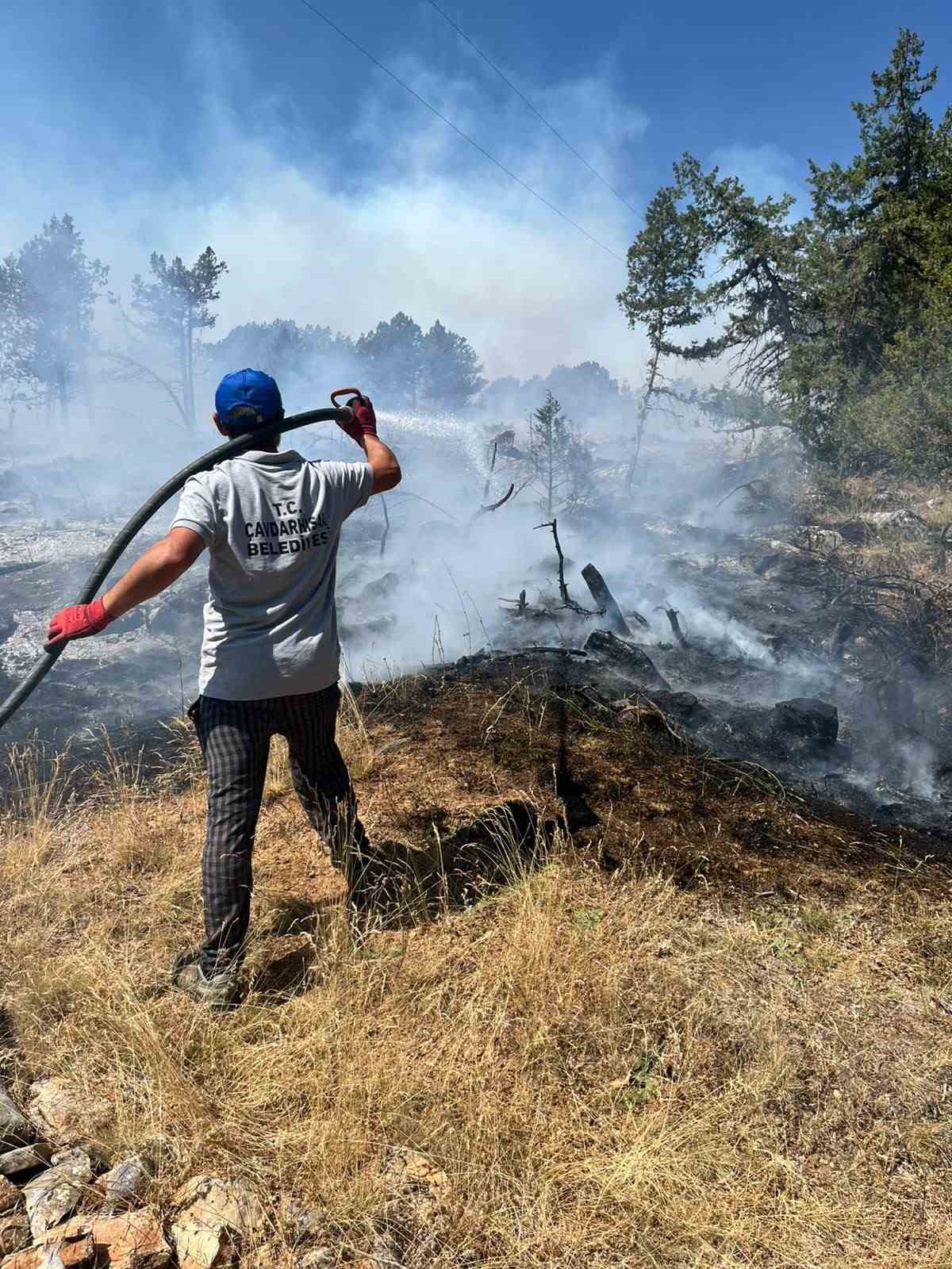 KÜTAHYA’DA ORMAN YANGINI: EKİPLER HAVADAN VE KARADAN MÜDAHALE EDİYOR