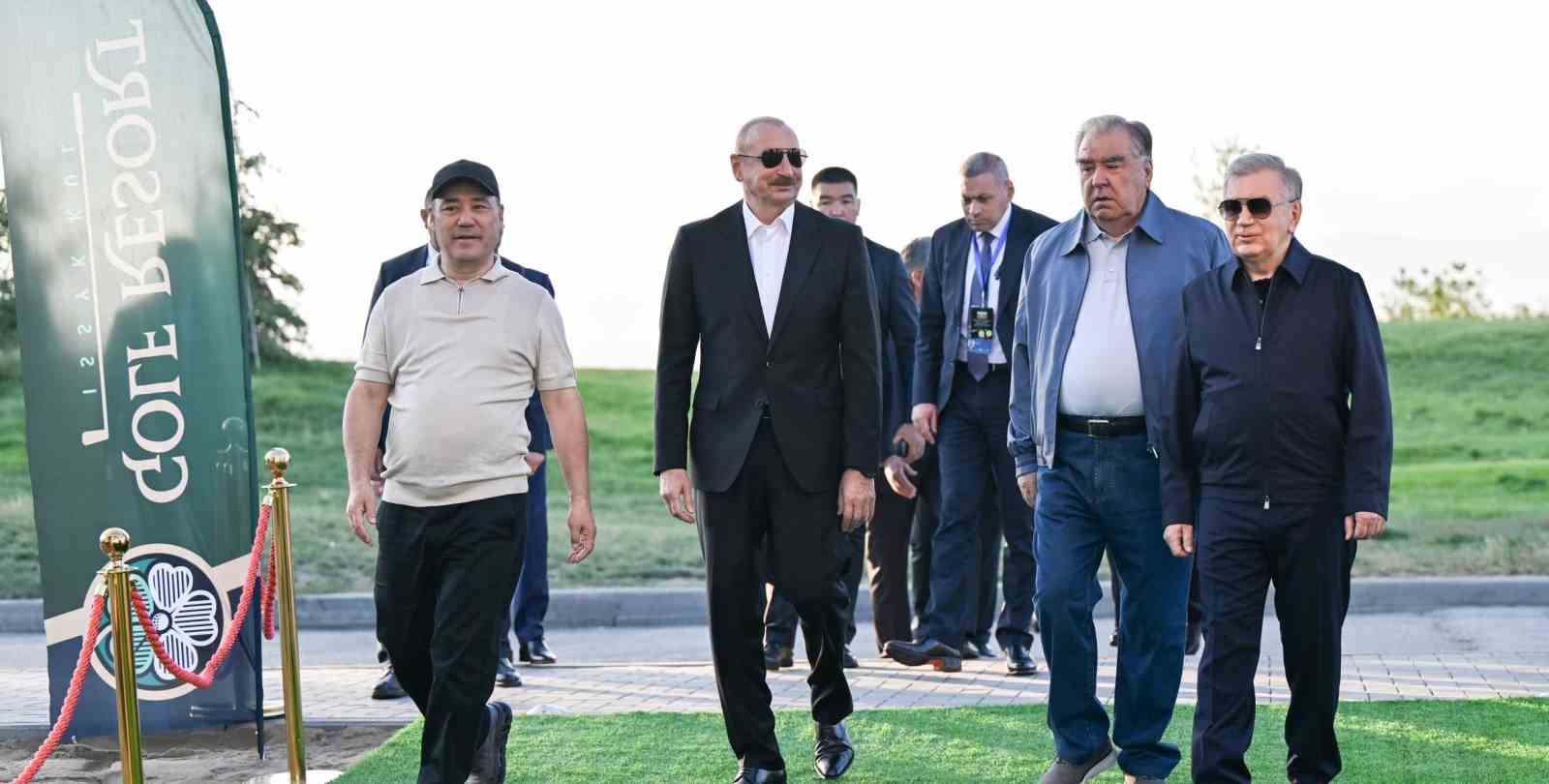 ÖZBEKİSTAN, TACİKİSTAN VE AZERBAYCAN CUMHURBAŞKANLARI, KIRGIZİSTAN’DA GOLF KULÜBÜ AÇILIŞINA KATILDI