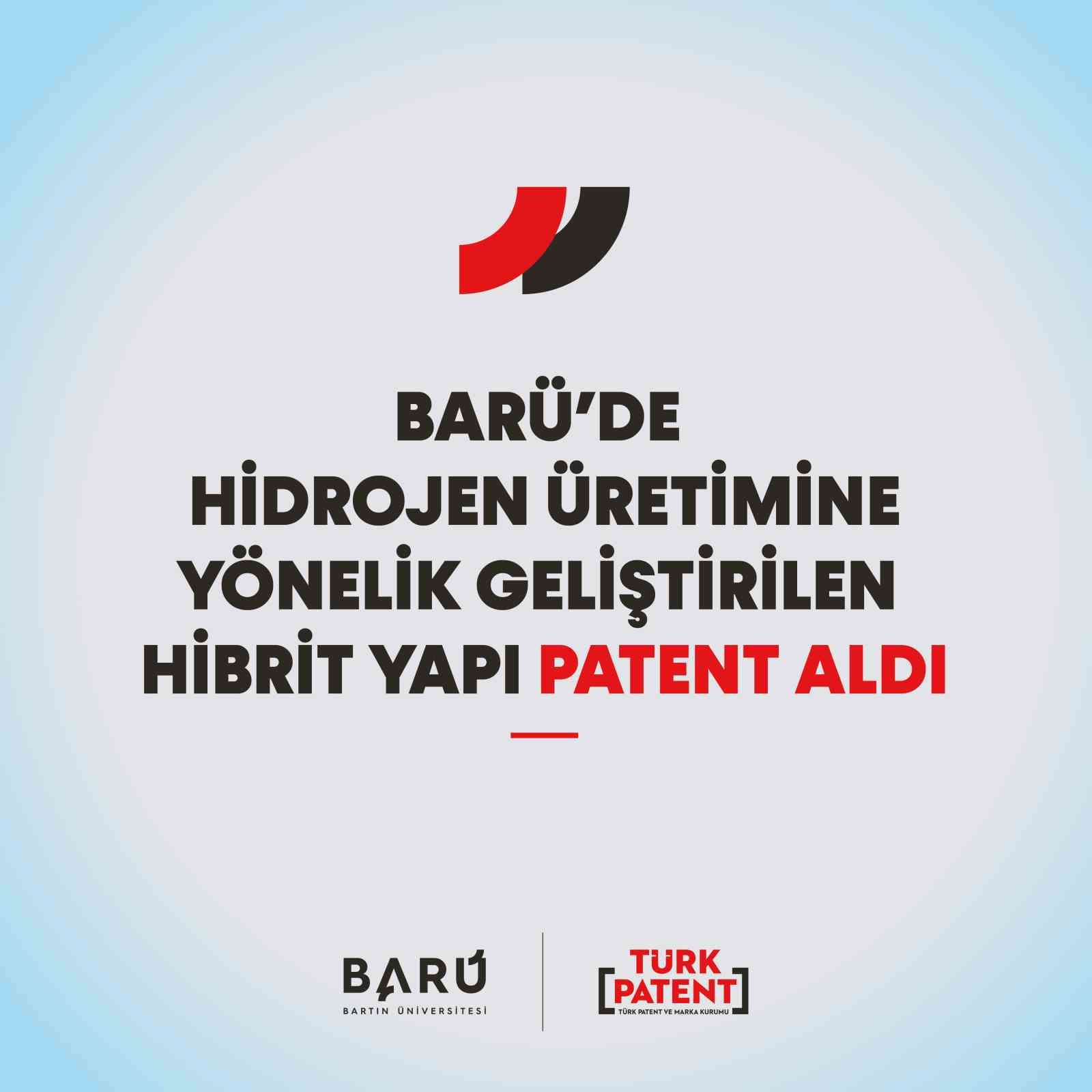 BARÜ HİDROJEN ÜRETİMİNE YÖNELİK GELİŞTİRİLEN HİBRİT YAPININ PATENTİNİ ALDI