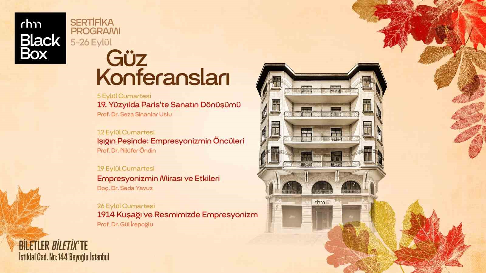 TÜRKİYE İŞ BANKASI RESİM HEYKEL MÜZESİ’NİN ‘GÜZ KONFERANSLARI’ 5 EYLÜL’DE BAŞLIYOR